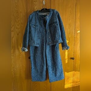 rag & bone Speckled Blue Jumpsuit